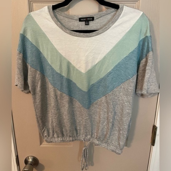 Moa Moa Tops - Moa Moa cropped top with drawstring hem